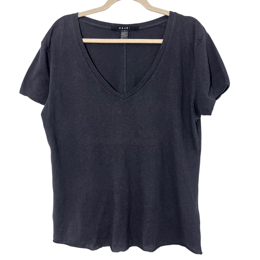 Ksubi T Shirt Womens S Cotton Linen Faded Distressed‎ Grunge Punk Streetwear